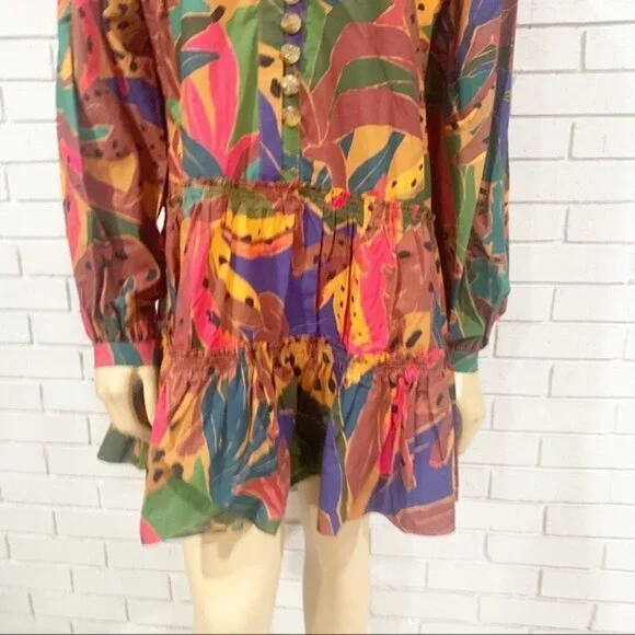 Farm Rio Women’s Leopard's Jungle Cotton Mini Dress‎ - Picture 9 of 14